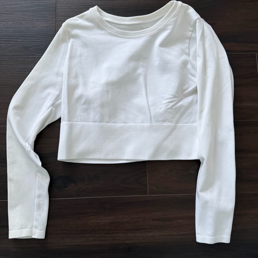 Aerie white cropped workout Top